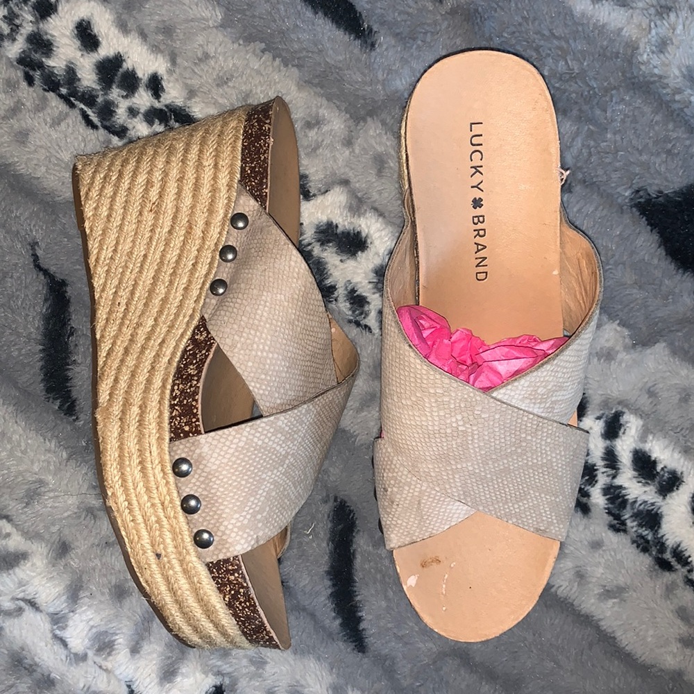 Lucky Brand Leather LK-Neeka Platform Wedge — 8 - Picture 3 of 15
